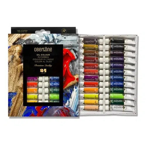 Kit Estuche Pintura Óleo Obertone Arte Tubo 24 Colores 12 Ml