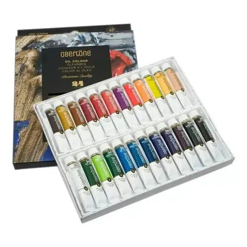 Kit Estuche Pintura Óleo Obertone Arte Tubo 24 Colores 12 Ml