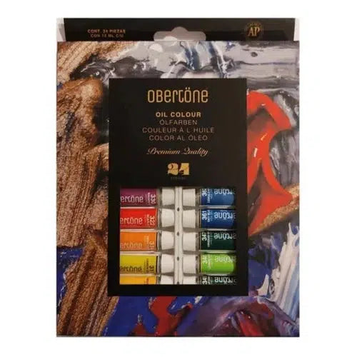 Kit Estuche Pintura Óleo Obertone Arte Tubo 24 Colores 12 Ml