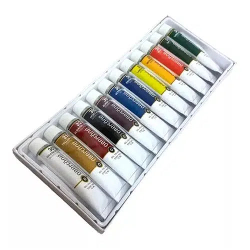 Kit Estuche Pintura Óleo Obertone Arte Tubo 12 Colores 12 Ml