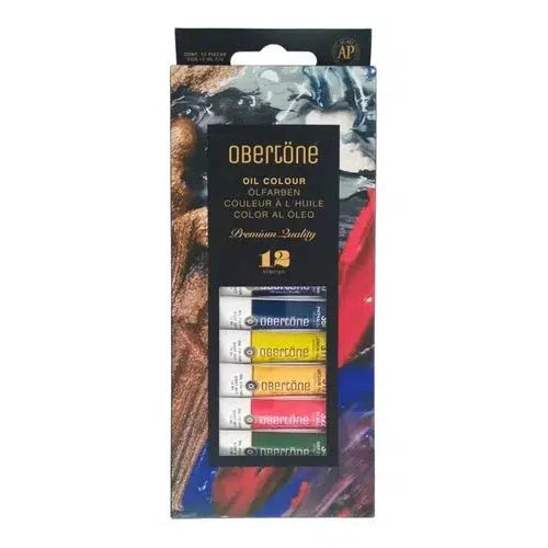 Kit Estuche Pintura Óleo Obertone Arte Tubo 12 Colores 12 Ml