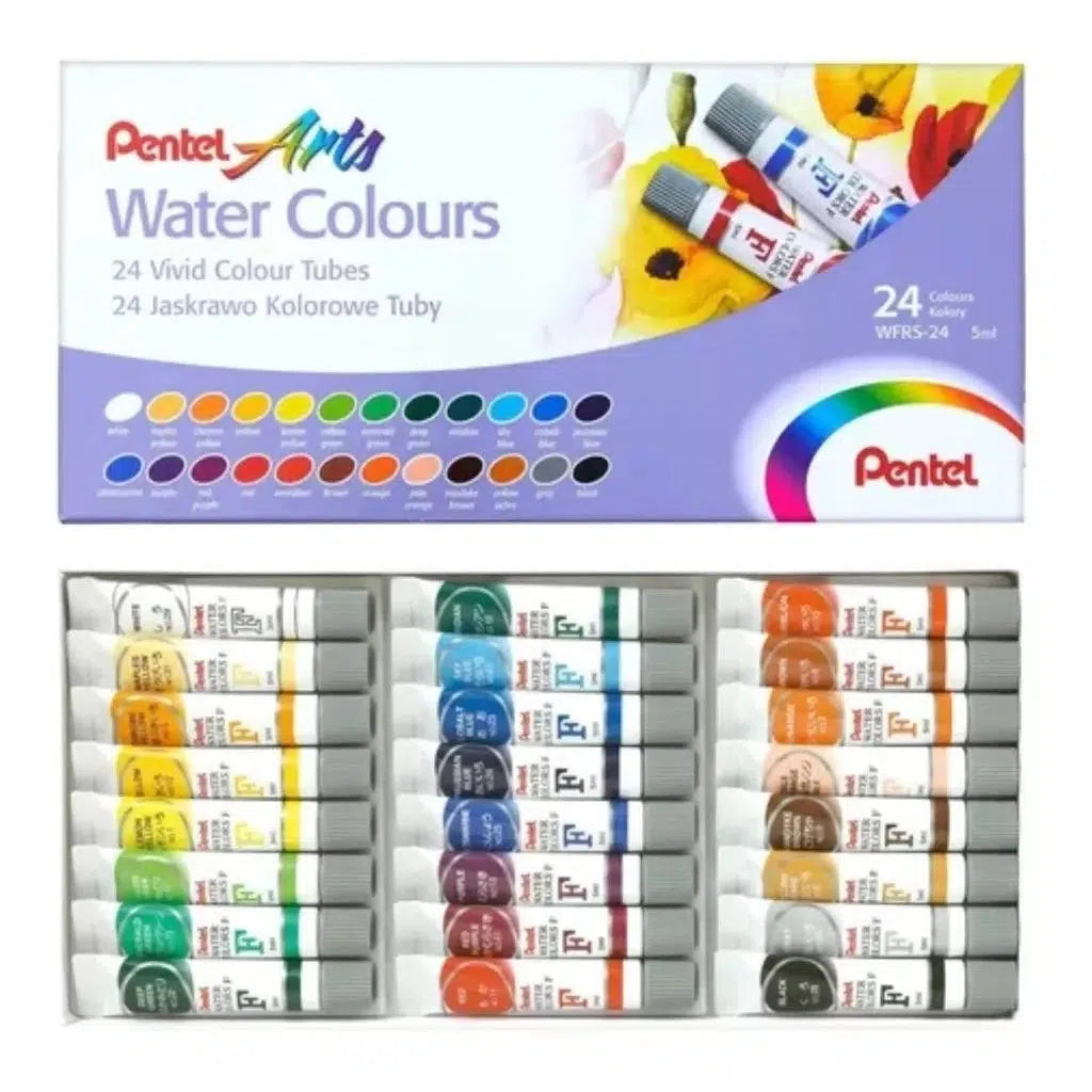 Acuarelas Profesionales Pentel Arts Estuche 24 Colores 5 Ml