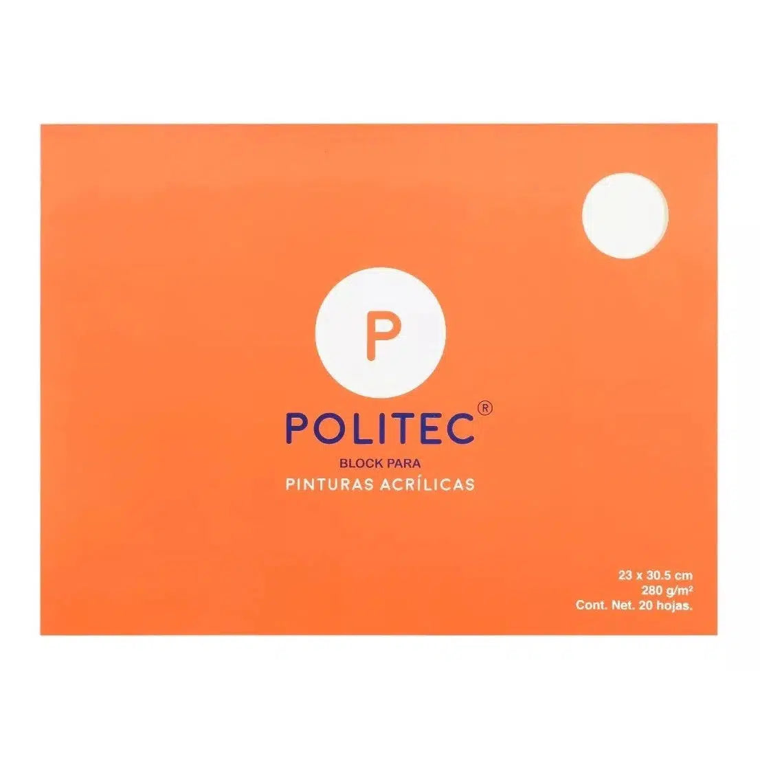 Block Para Pintura Acrílica Politec 23 X 30.5 Cms 20 Hojas