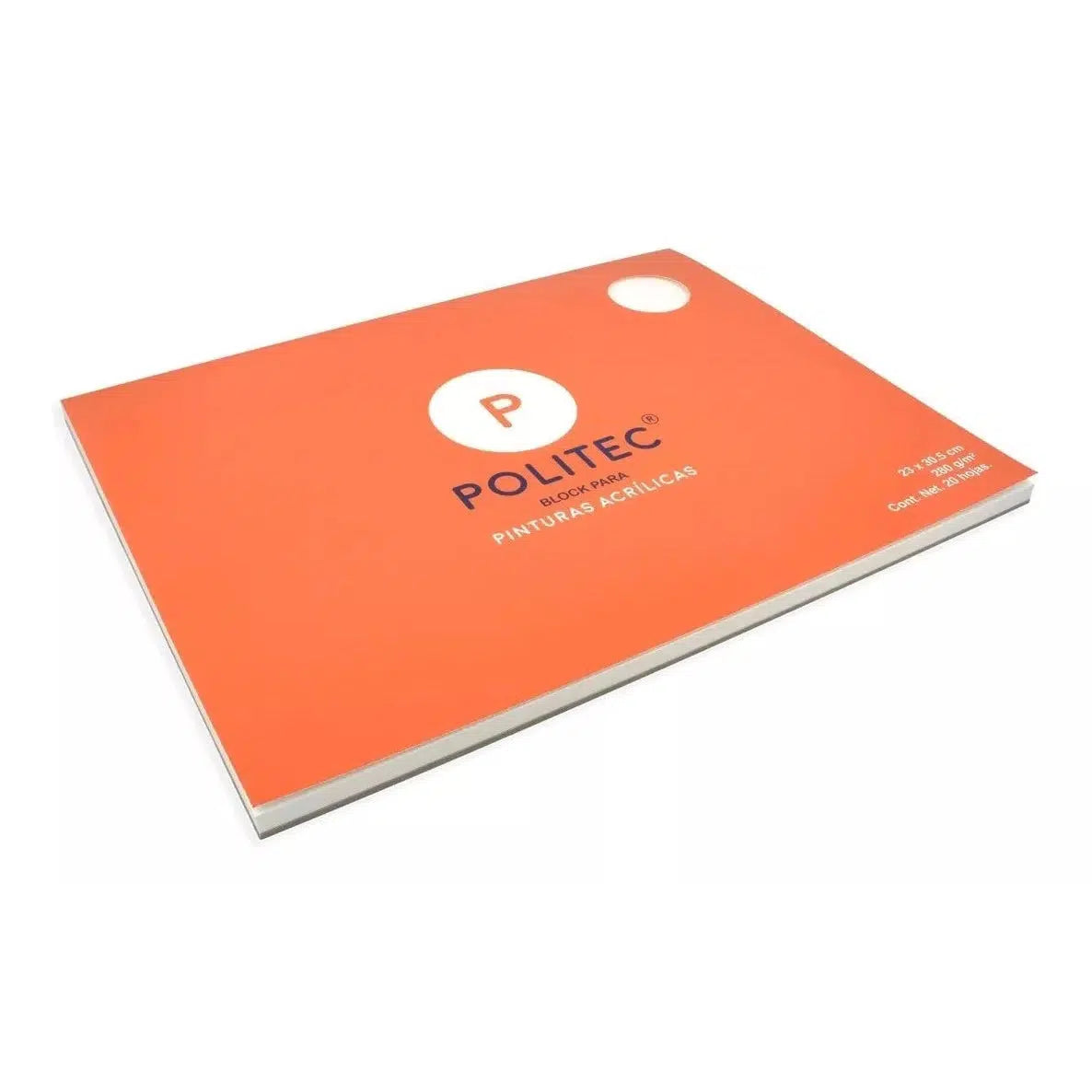 Block Para Pintura Acrílica Politec 23 X 30.5 Cms 20 Hojas