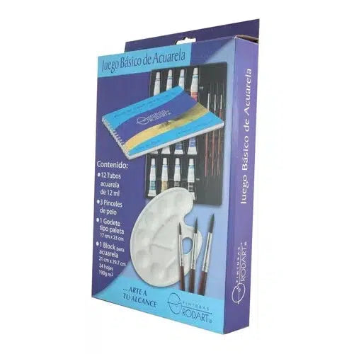 Juego Básico De Pintura Acuarela Rodart 12 Colores 12 Ml