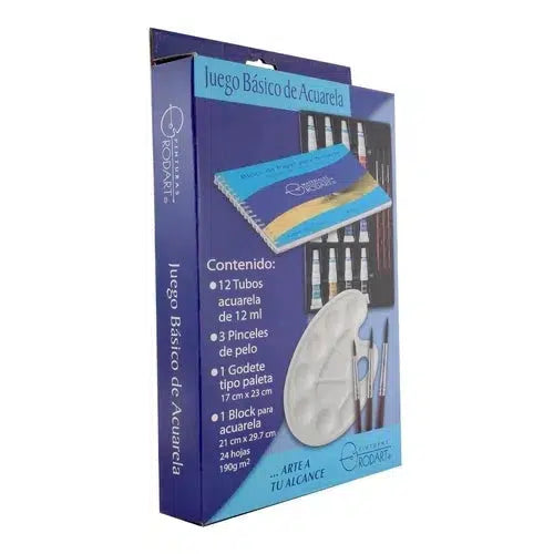 Juego Básico De Pintura Acuarela Rodart 12 Colores 12 Ml