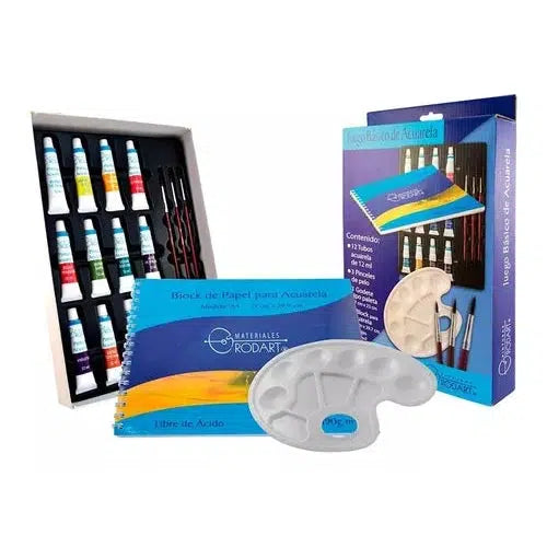 Juego Básico De Pintura Acuarela Rodart 12 Colores 12 Ml