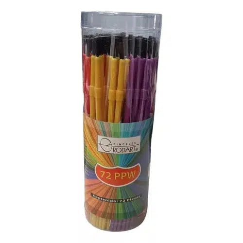 Kit De Pinceles Rodart 72 Ppw Escolares Varios Colores 72 Pz