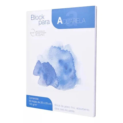 Set De Arte Pintura Acuarela Rodart Block Con 14 Piezas