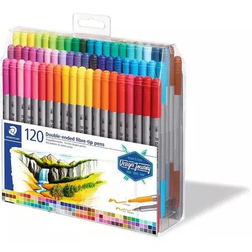 Plumón Marcador Staedtler Duo Color Doble Punta 120 Colores