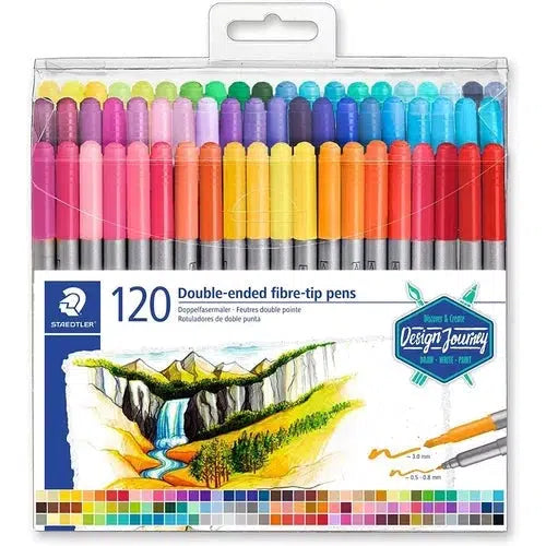Plumón Marcador Staedtler Duo Color Doble Punta 120 Colores