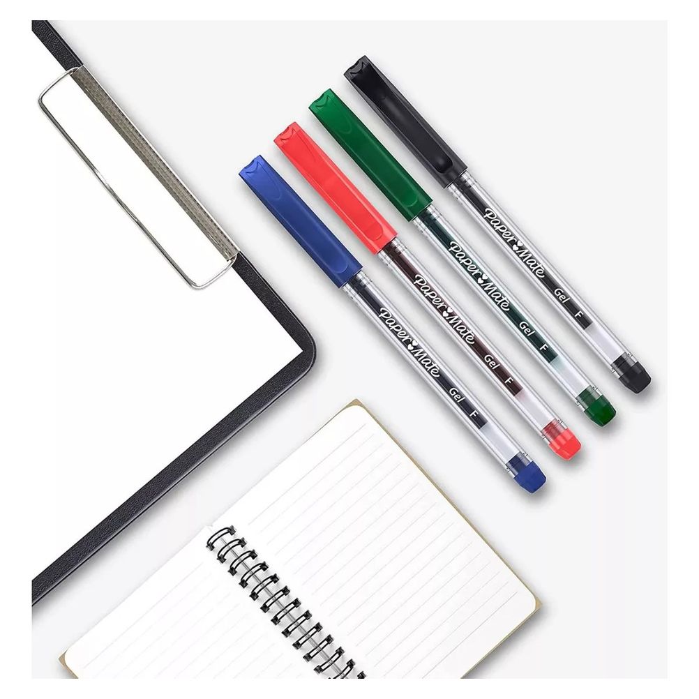 Bolígrafo Papermate Eco Barril Redondo Punto Fino 1,0mm Tinta de Gel Color Negro 6 Pieza(s)