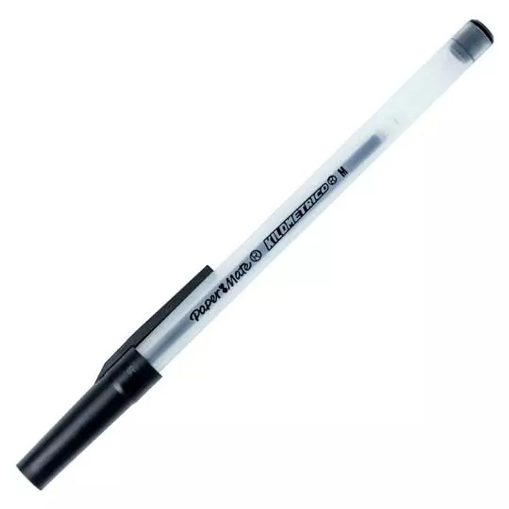 Boligrafo Papermate Kilometrico Economico Punta Media 1.0mm Tinta de Aceite Color Negro 12 Pieza(s)