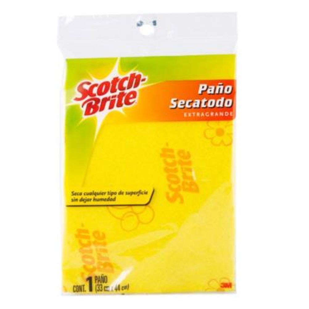 Paño Secatodo 3M Scotch Brite (33cmx44cm) Microfibra Blanco 1 Pieza
