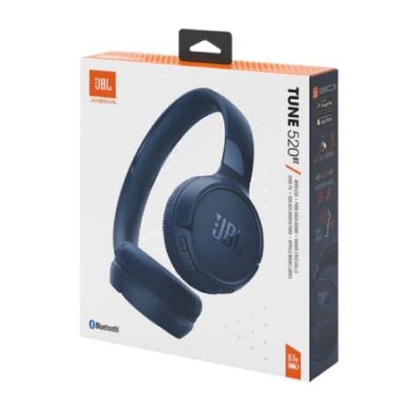 JBL Audífonos con Micrófono Tune 520BT, Bluetooth, Inalámbrico, Azul