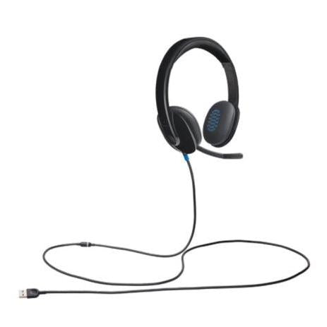 Logitech Audífonos con Micrófono H540, Alámbrico, USB, Negro