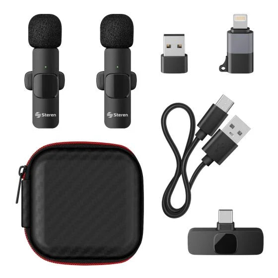 Micrófonos inalámbricos de solapa USB / USB C / Lightning