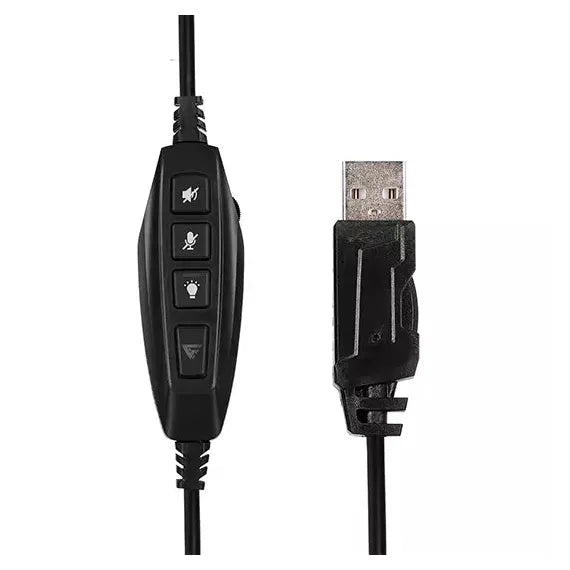 Game Factor Audífonos Gamer HSG550 para PC Alámbrico USB Negro