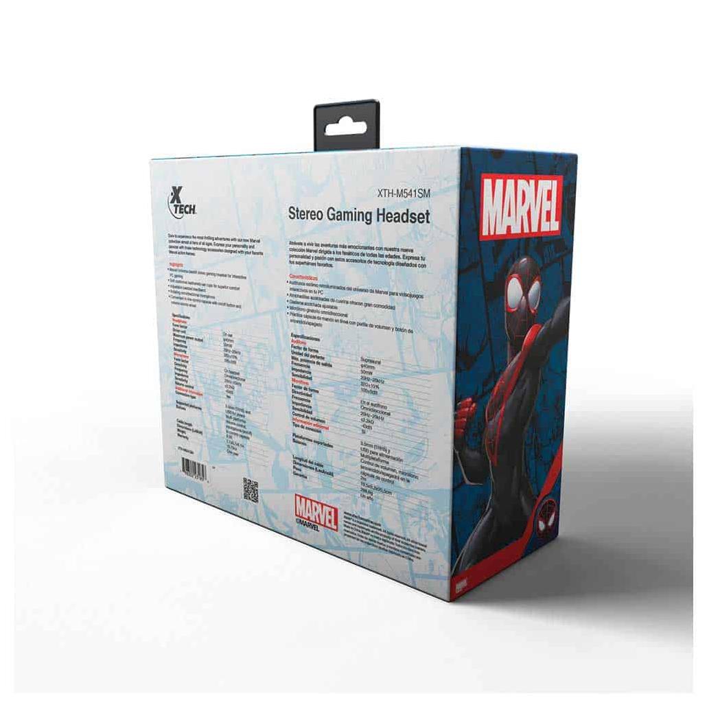 Audífonos con Micrófono Spider-Man XTH-M541SM, Alámbrico, 2 Metros, 3.5mm, Negro Xtech