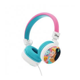 Xtech Audífonos para Niños Disney Princesa Alámbrico, 1.2 Metros, 3.5mm, Blanco/Rosa