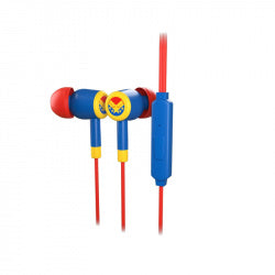 Xtech Audífonos Intrauriculares con Micrófono Capitana Marvel, Alámbrico, 1.2 Metros, 3.5mm, Rojo/Azul