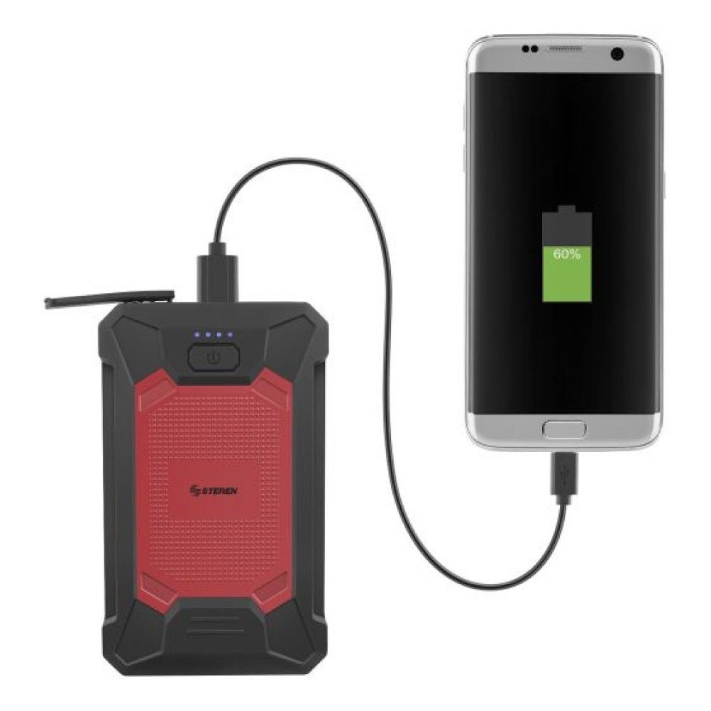 Batería Externa Steren MOV-123 7000 mAh Negro, Rojo