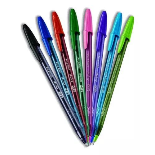 Pluma de Gel Bolígrafo Pluma Bic Cristal Punto Ultrafino 0.7 Mm 15 Piezas