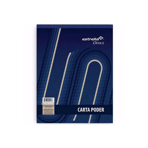 Estrella Block Carta Poder, 50 Hojas