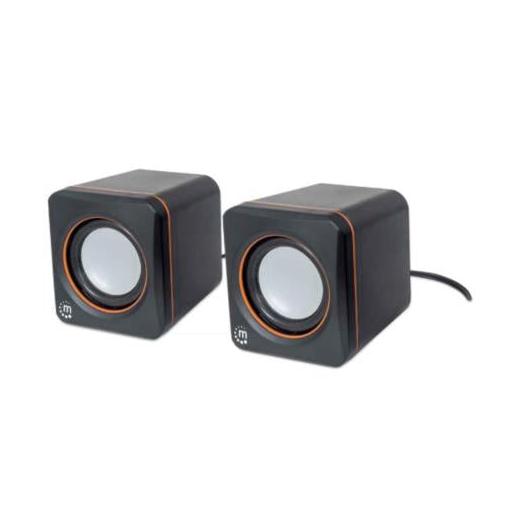 Manhattan Bocinas para Computadora Serie 2600 USB Cubo, Alámbrico, 3W RMS, Negro