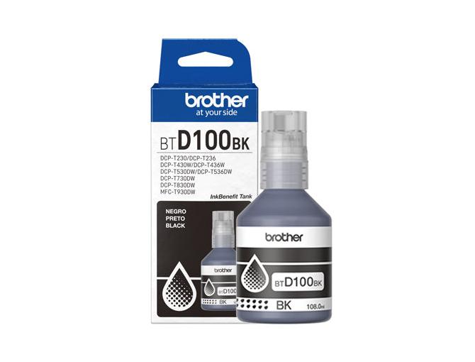 Botella de Tinta Negra para Impresora Brother BTD100BK 7.500 Páginas