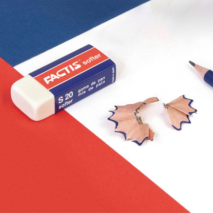 Goma borrador migajón grande con faja Factis S20 caja c/20