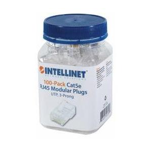 Intellinet Bote para Plug RJ-45 Cat5e UTP Sólido, Transparente, 100 Piezas