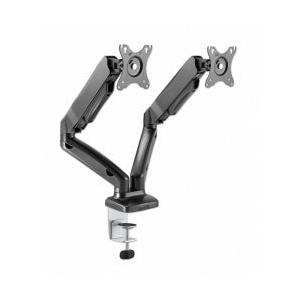 Manhattan Brazo de Escritorio para 2 Monitores 13"-27", max 9Kgs, Negro