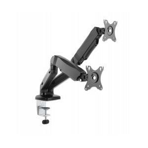 Manhattan Brazo de Escritorio para 2 Monitores 13"-27", max 9Kgs, Negro