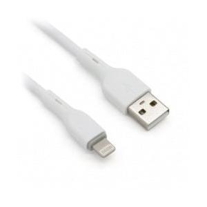BRobotix Cable de Carga Lightning Macho - USB A Macho, 1 Metro, Blanco, para iPhone/iPad