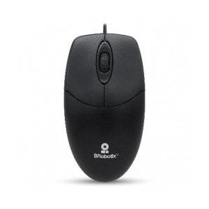 Mouse BRobotix Óptico K1, Alámbrico, USB, Negro