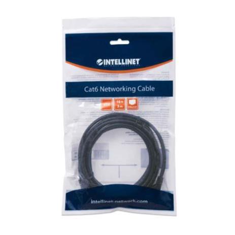 Intellinet Cable Patch Cat6 UTP 100% Cobre, RJ-45 Macho - RJ-45 Macho, 3 Metros, Negro