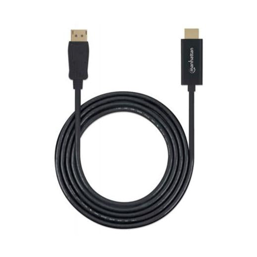Manhattan Cable DisplayPort 1.1 Macho - HDMI 1.2 Macho, Full HD, 60Hz, 1 Metro, Negro
