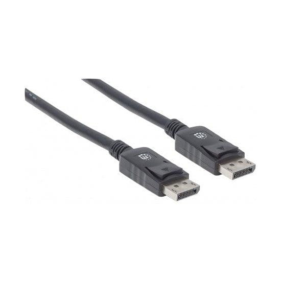 Manhattan Cable DisplayPort 1.2 Macho - DisplayPort 1.2 Macho, 4K, 60Hz, 3 Metros, Negro