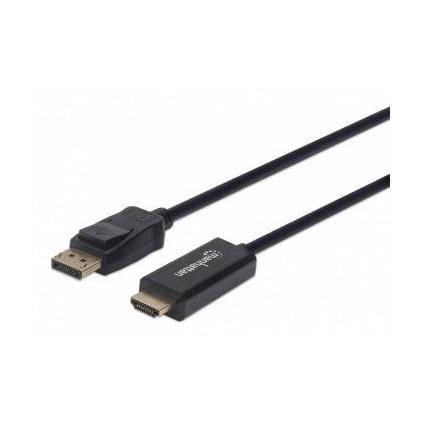 Manhattan Cable DisplayPort 1.2 Macho - HDMI Macho, 1.8 Metros, 4K, 60Hz, Negro