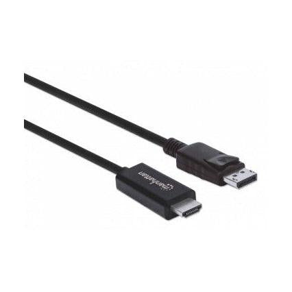 Manhattan Cable DisplayPort 1.2 Macho - HDMI Macho, 1.8 Metros, 4K, 60Hz, Negro
