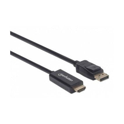 Manhattan Cable DisplayPort 1.2 Macho - HDMI Macho, 1.8 Metros, 4K, 60Hz, Negro