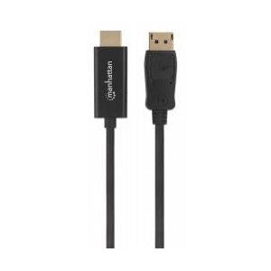Manhattan Cable DisplayPort 1.2 Macho - HDMI Macho, 4K, 60Hz, 1 Metro, Negro
