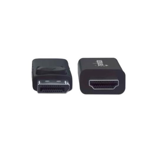 Manhattan Cable DisplayPort 1.2 Macho - HDMI Macho, 4K, 60Hz, 3 Metros, Negro