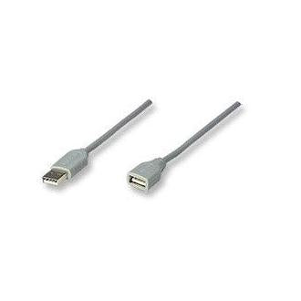 Manhattan Cable Extension USB Macho - USB Hembra, 1.8 Metros, Gris