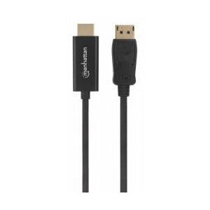 Manhattan Cable HDMI Macho - Displayport Macho, 1080p, 60Hz, 3 Metros, Negro