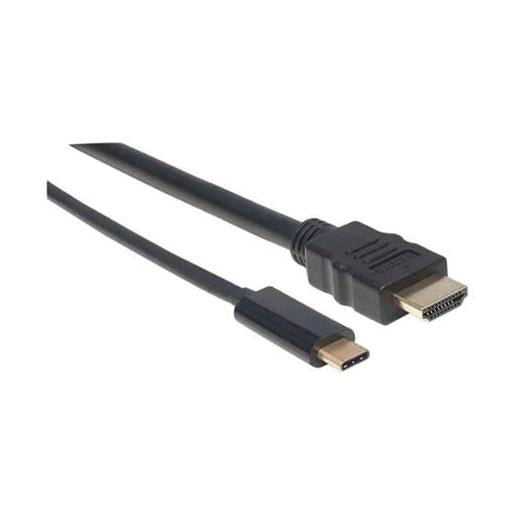 Manhattan Cable HDMI Macho - USB C Macho, 4K, 30Hz, 2 Metros, Negro
