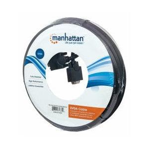 Manhattan Cable para Monitor SVGA 8mm, VGA (D-Sub) Macho - VGA (D-Sub) Macho, 15 Metros, Negro
