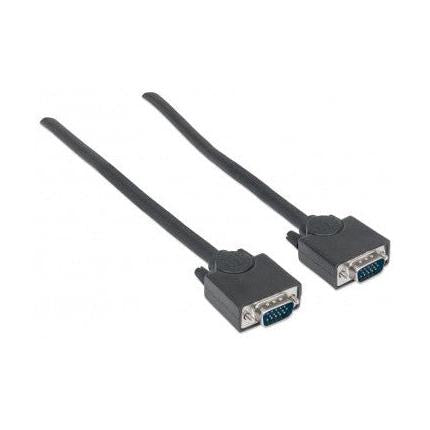 Manhattan Cable para Monitor SVGA 8mm, VGA (D-Sub) Macho - VGA (D-Sub) Macho, 3 Metros, Negro