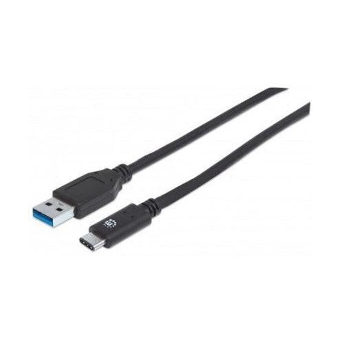 Manhattan Cable USB 3.0 C Macho - USB 3.0 A Macho, 1 Metro, Negro